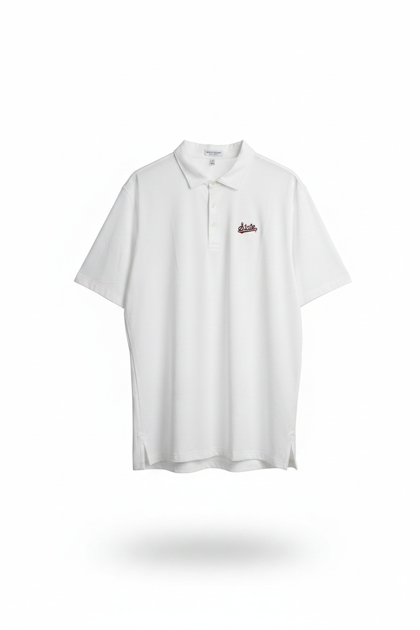State Solid Polo-White