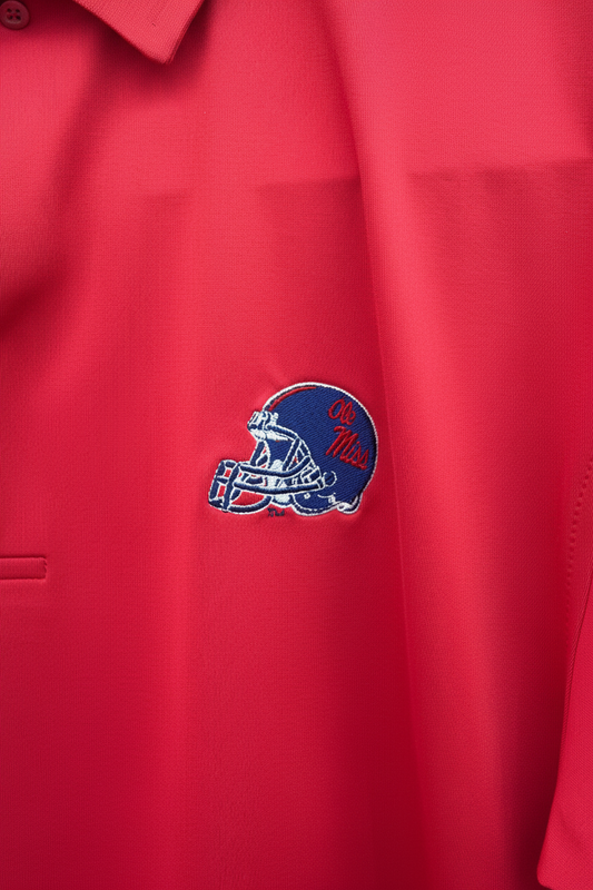 Blue Helment Polo-Cardinal Red