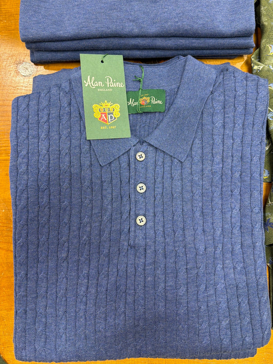 SS Cable Polo - Indigo Mix