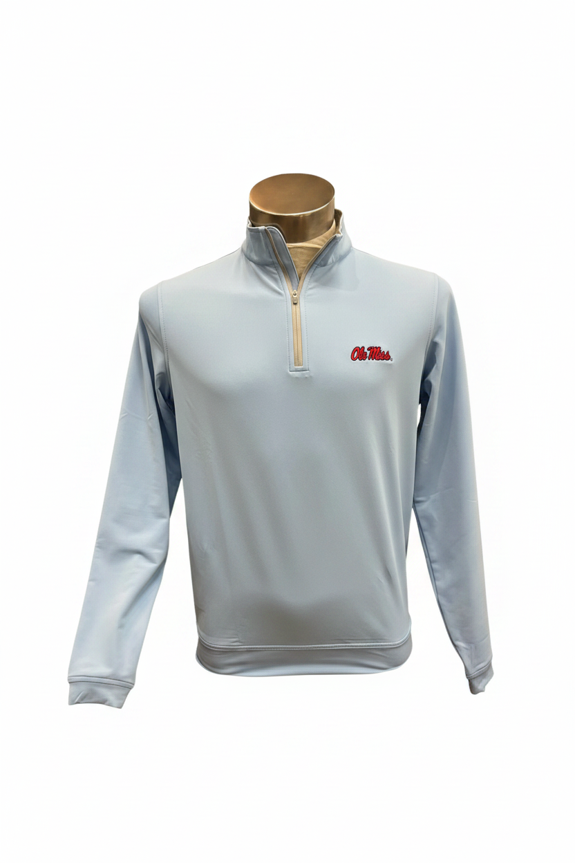 Ole Miss Quarter Zip-C Blue