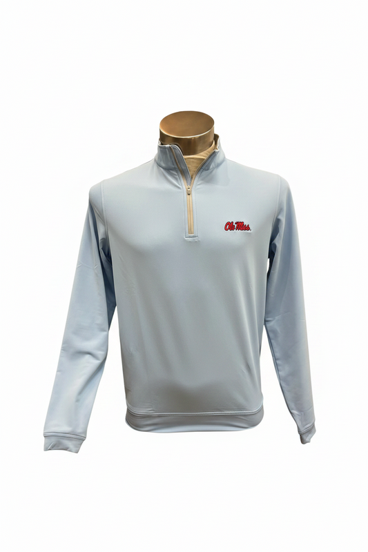 Ole Miss Quarter Zip-C Blue