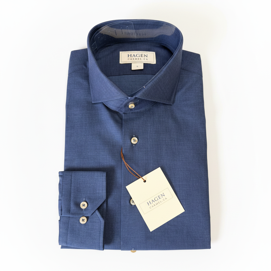 Hagen Linen Buttondown - Navy