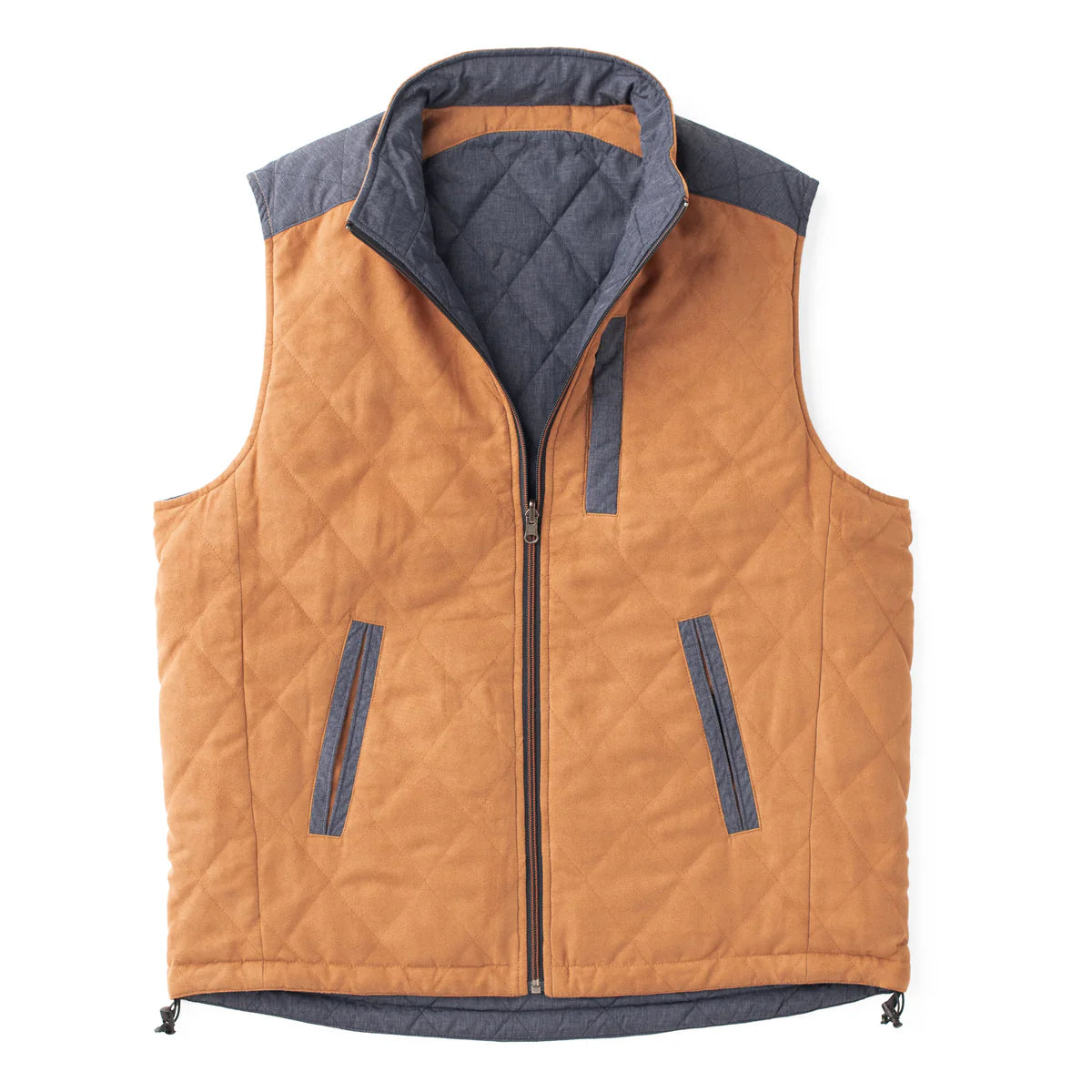Madison Creek Outfitters High Point Reversible Vest - Whiskey & Navy