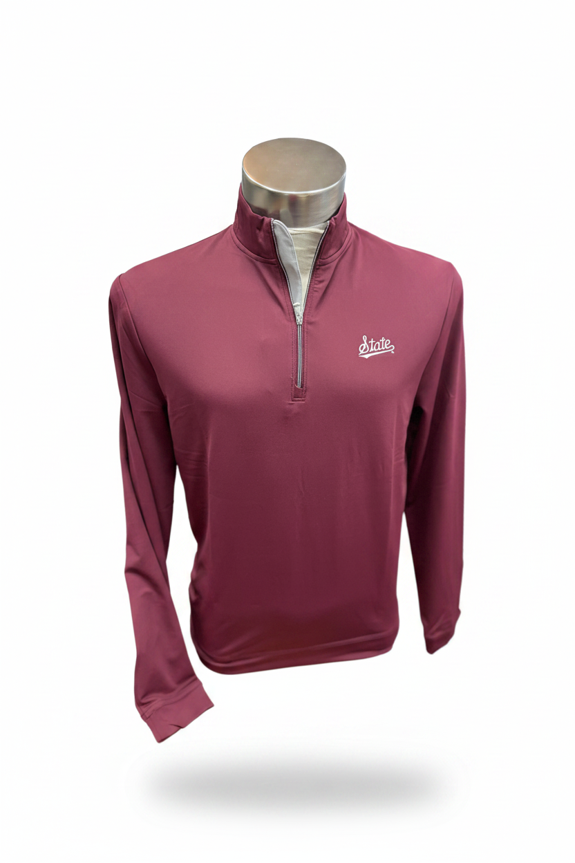 Johnnie O Mississippi State Maroon Performance Quarter Zip