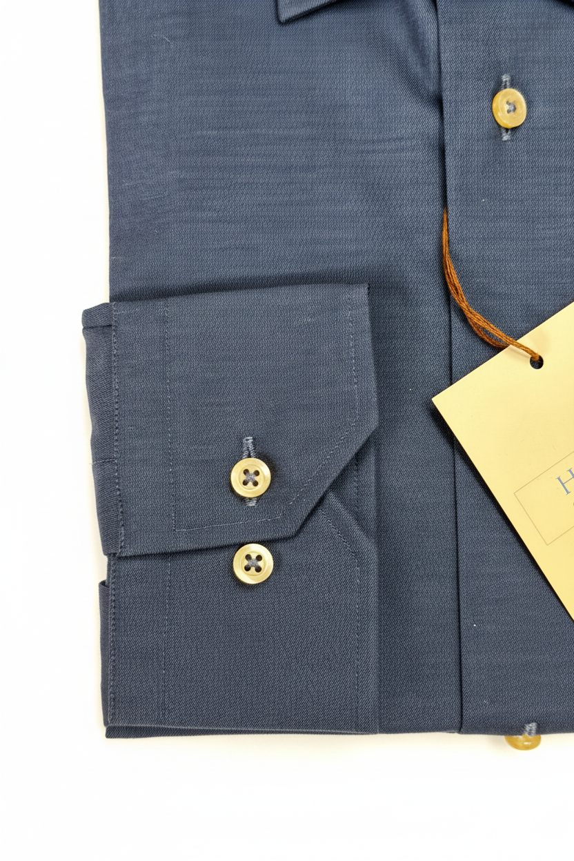 Hagen Linen Buttondown - Navy