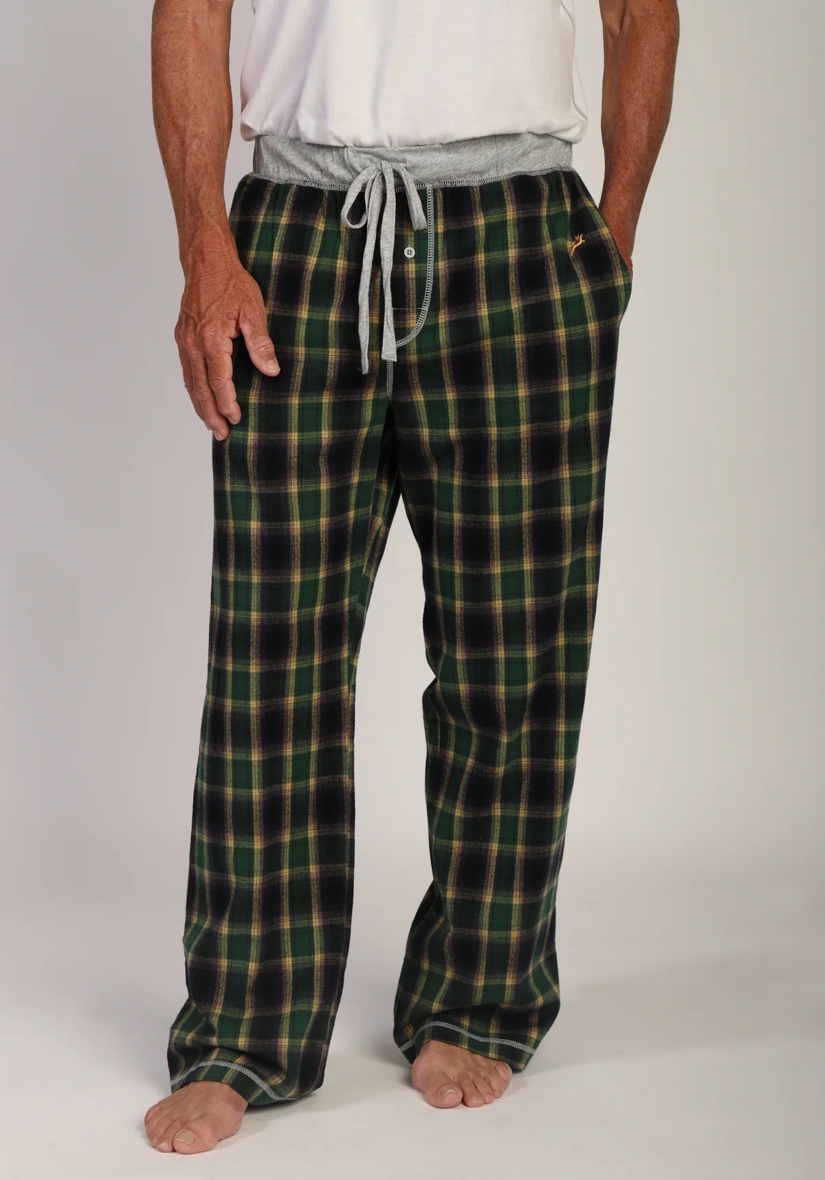 True Grit Summit Checks Flannel Pant - Green/Yellow/Black