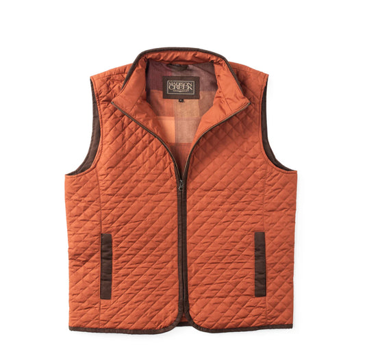 Houston Diamond Quilted Nylon Vest - Copper