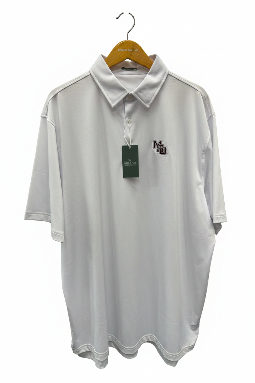 MSU Solid Polo-White