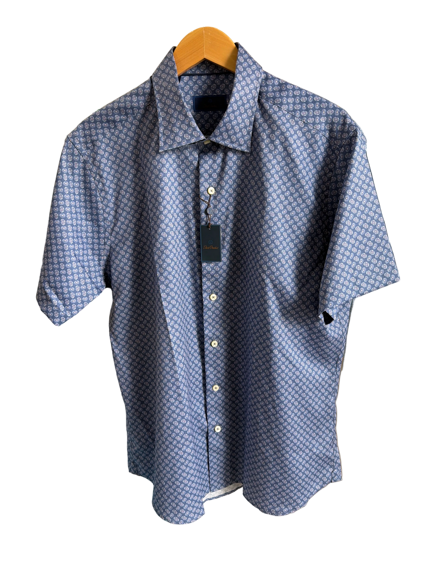 Patterned Buttondown-Navy