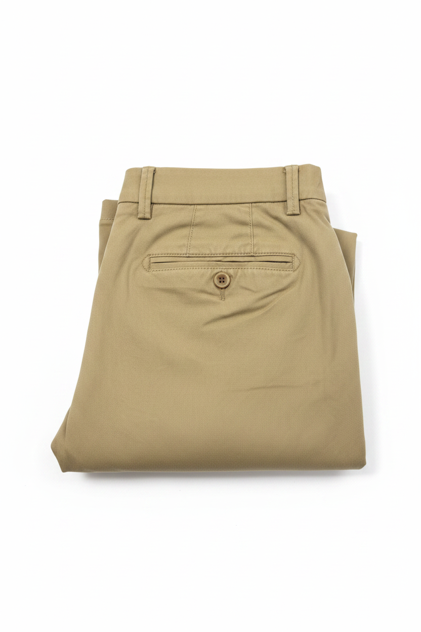 Pima Cotton Pant -Khaki