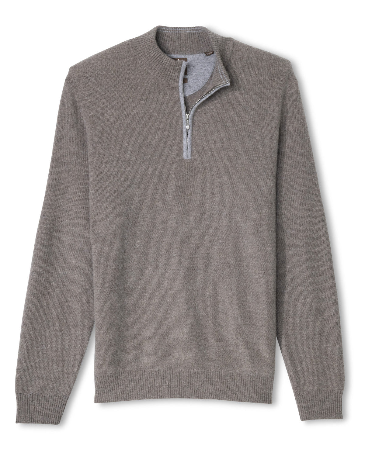 Cashmere Quarter Zip-Lt. Gray