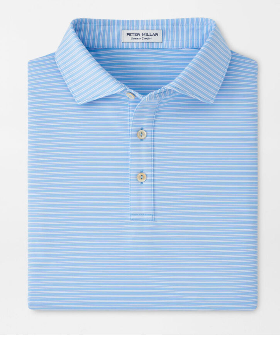 Peter Millar Performance Jersey Polo - Seaport Blue