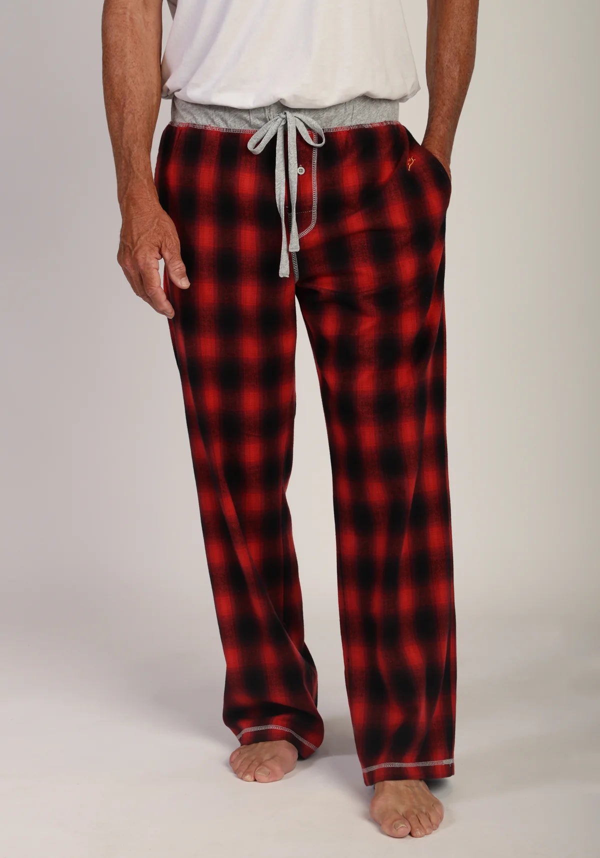 True Grit Summit Checks Flannel Pant - Red/Black