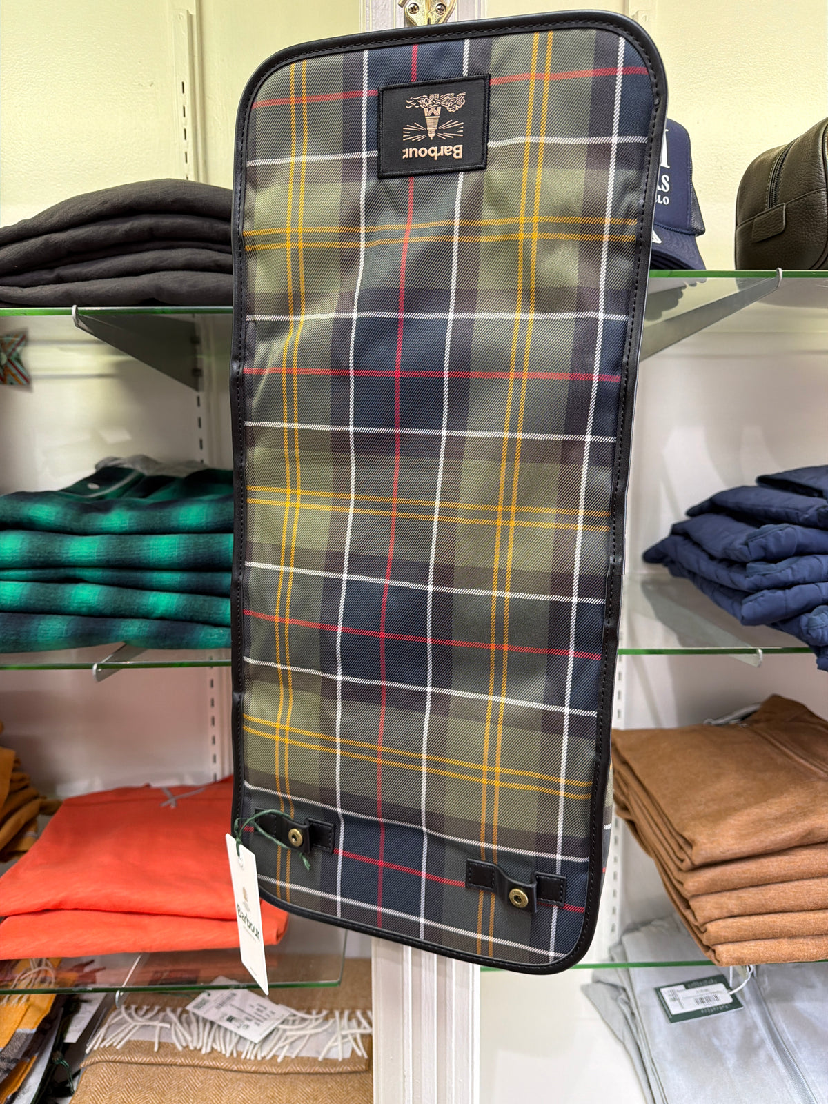 Barbour Tartan Hanging Bag