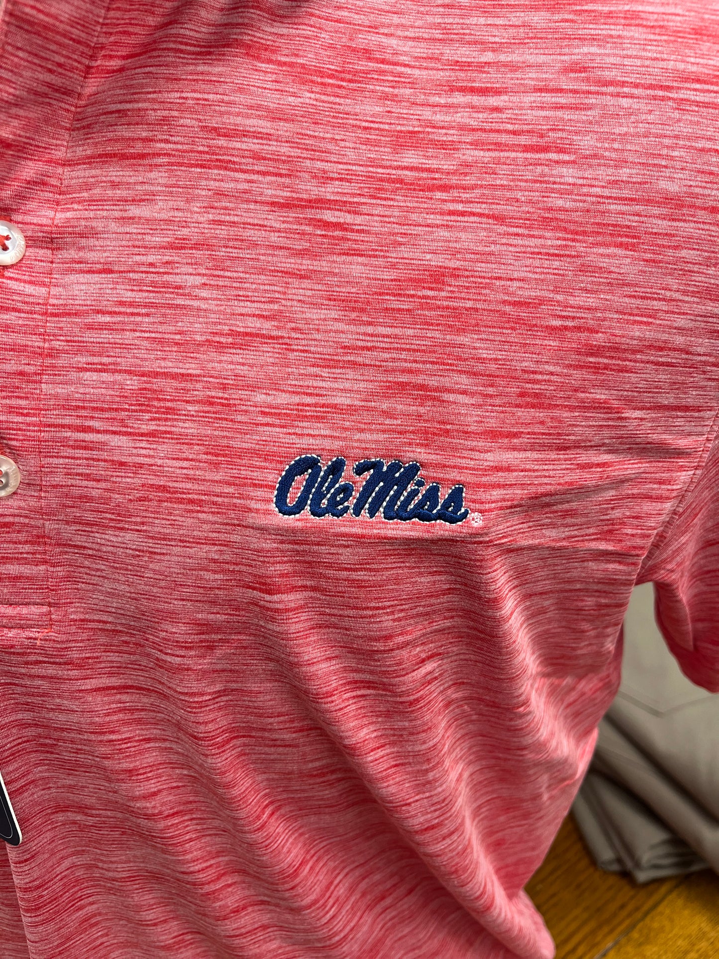 Johnnie-O Ole Miss Red (Brush Stroked) Performance Polo