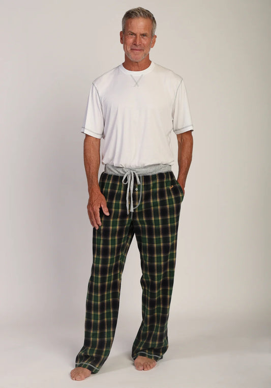 True Grit Summit Checks Flannel Pant - Green/Yellow/Black