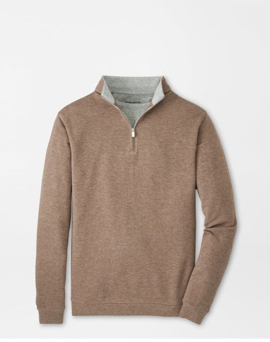 Peter Millar Crown Comfort Quarter Zip Pullover - Poplar Brown