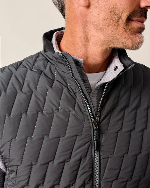 Johnnie O Belfry Quilted Puffer Vest - Dark Gray