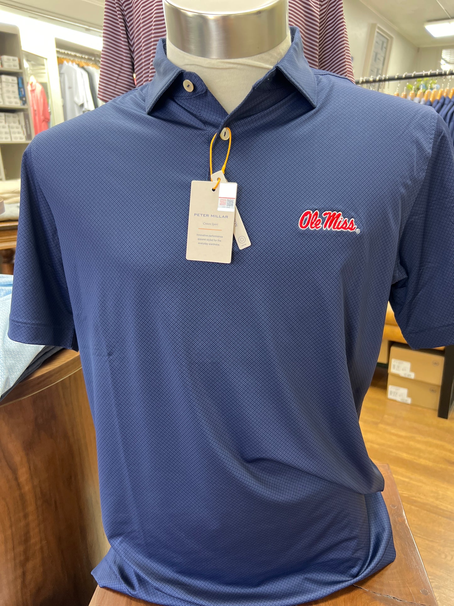 Ole Miss Hugo Jersey Polo-Navy