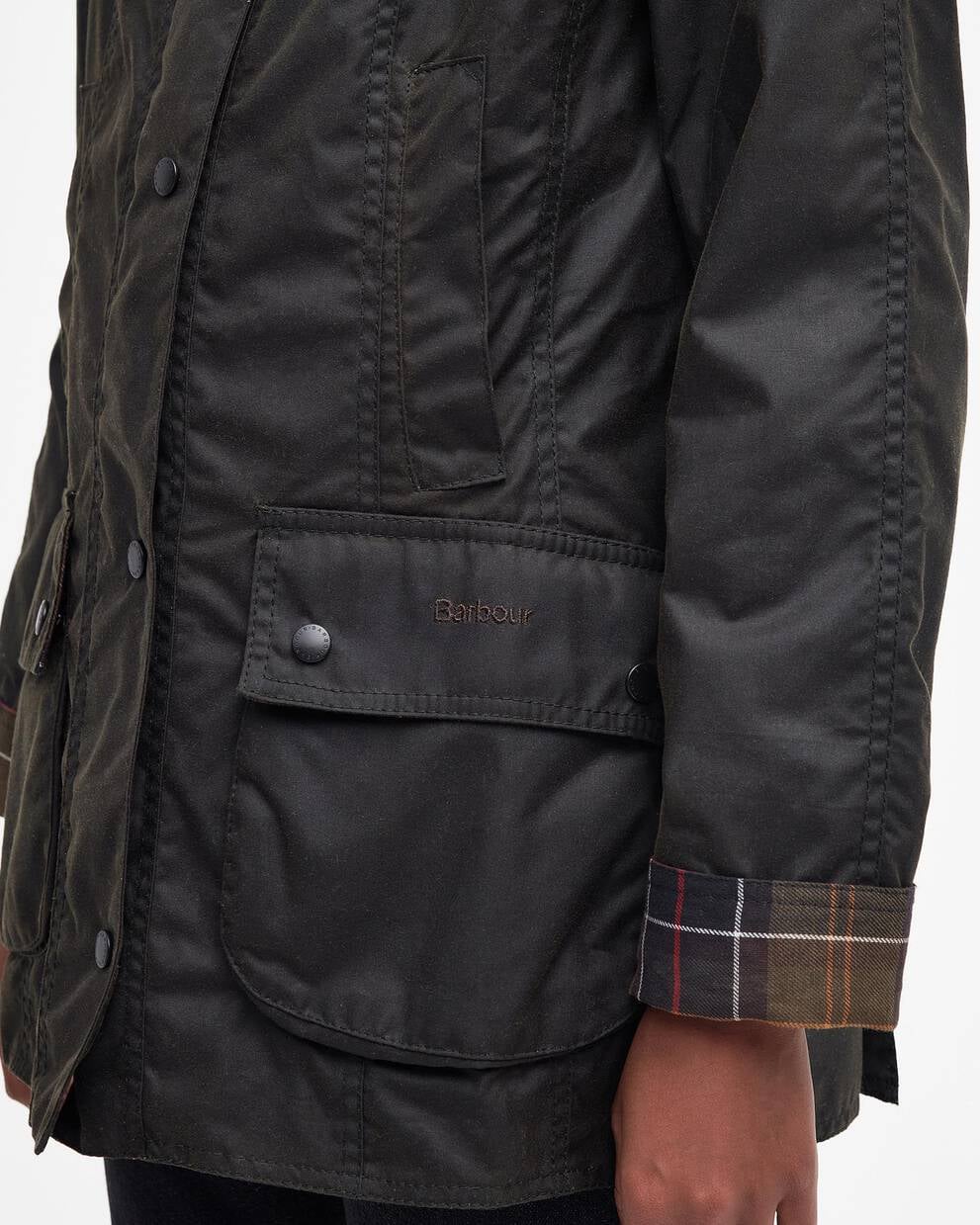 Women’s Beadnell Waxed Jacket-Olive