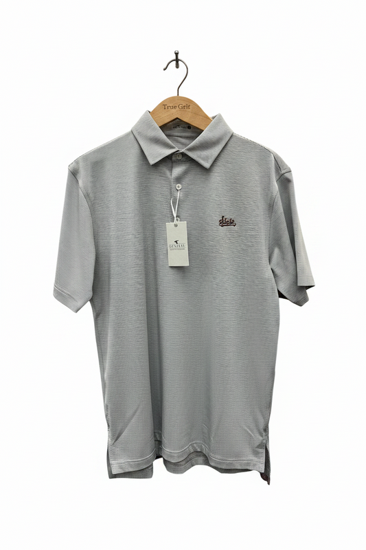Pinstripe Polo-Maroon Logo