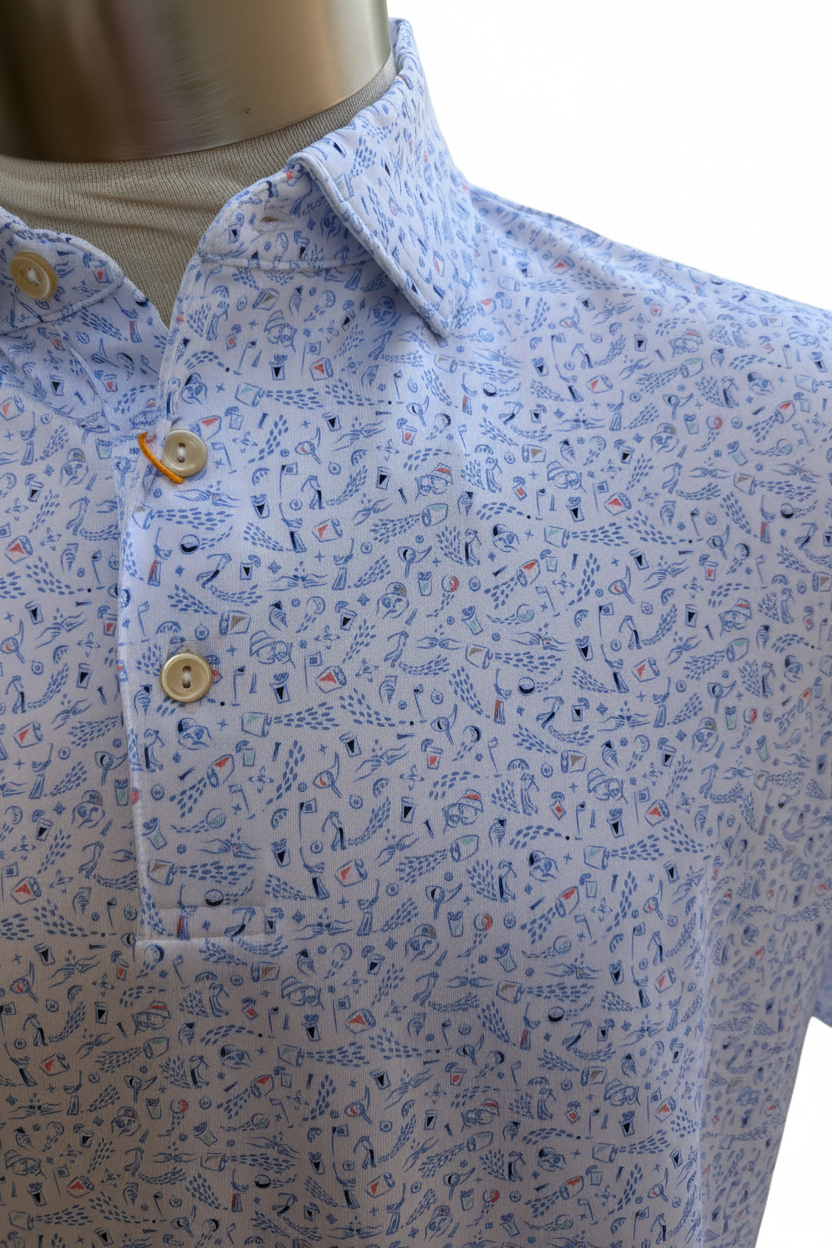 Nice Shot Jersey Polo - White