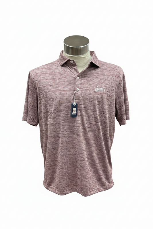 Maroon Polo-W. State Logo