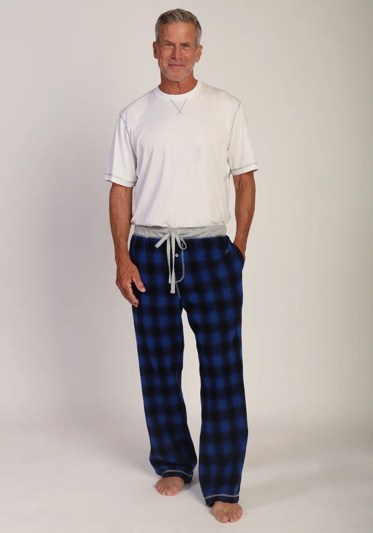 True Grit Summit Checks Flannel Pant - Blue/Black
