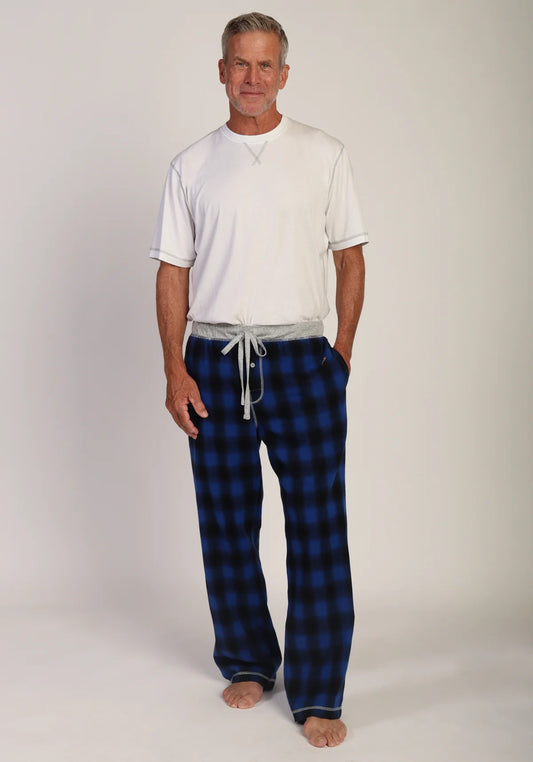 True Grit Summit Checks Flannel Pant - Blue/Black