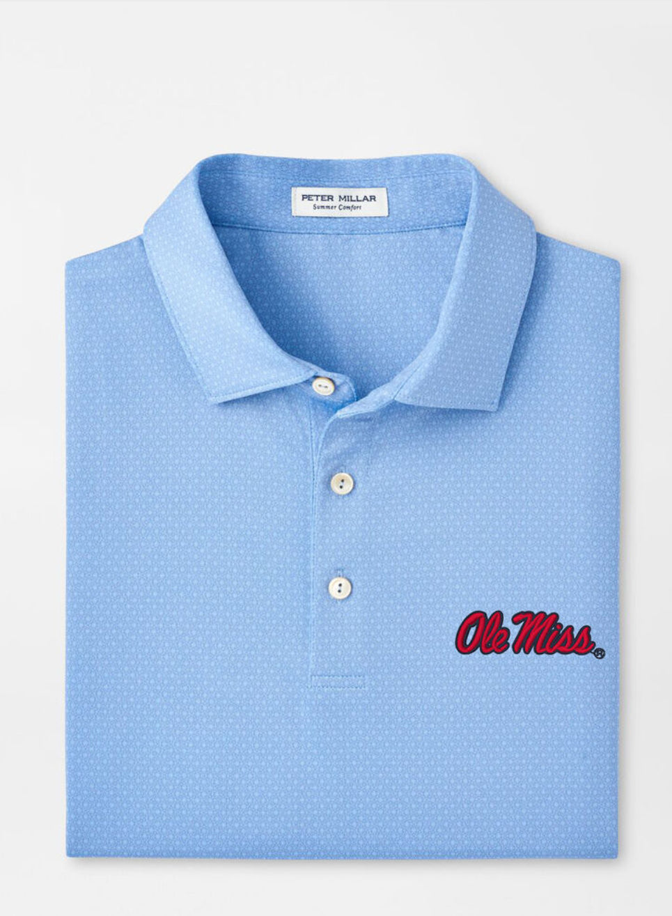 Ole Miss Cottage Blue Tesseract Performance Polo