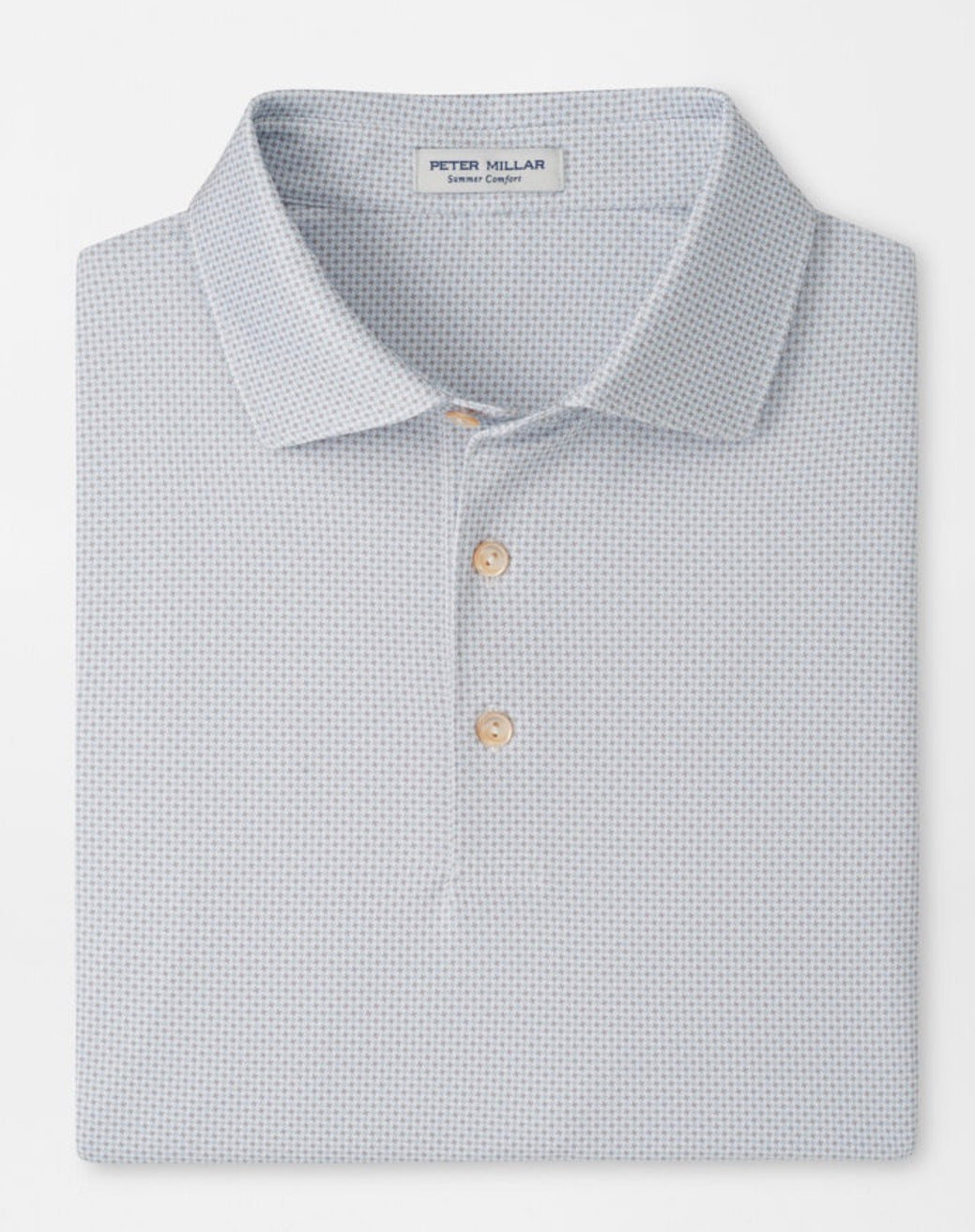 Peter Millar Phoenix Performance Jersey Polo - White/Gale Grey