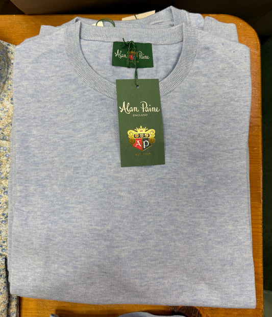 Alan Paine SS Crew Neck - Steele Blue