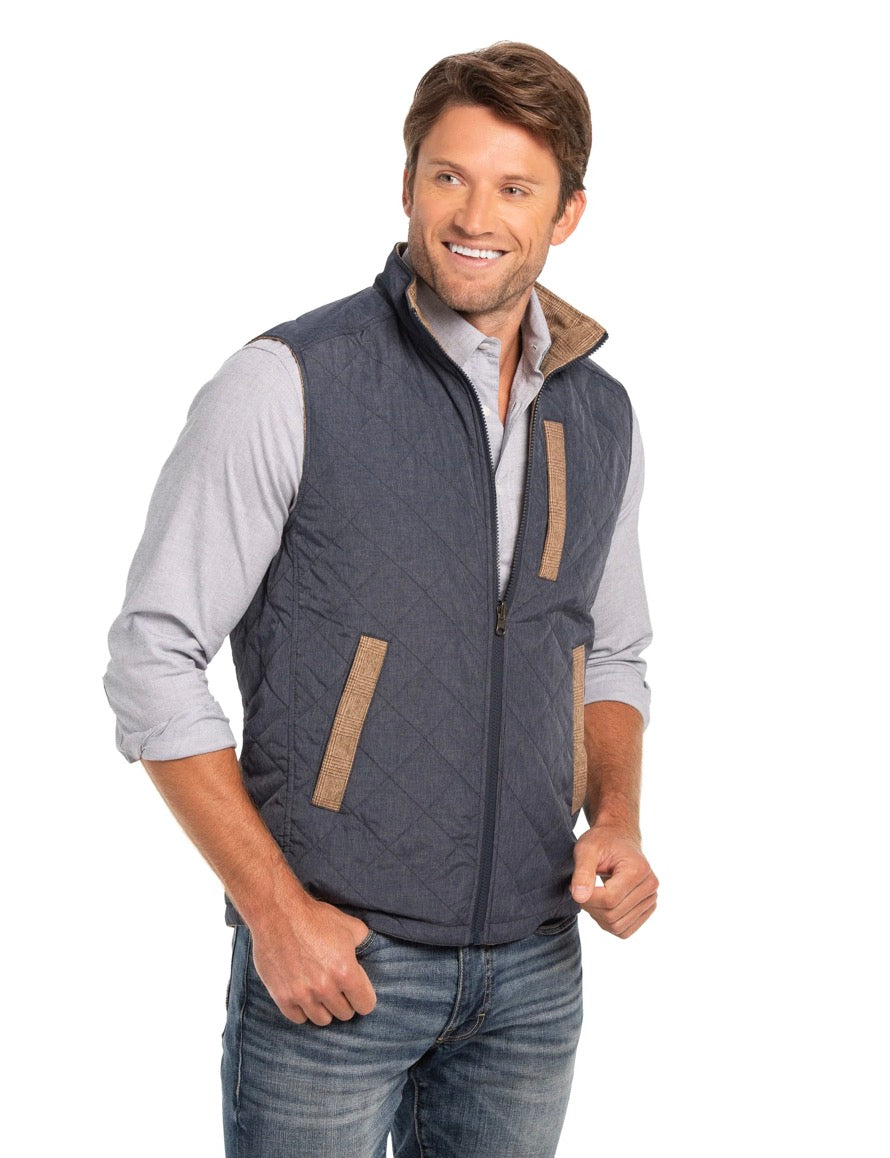 Madison Creek Outfitters Sautee Vest - Wheat Glen & Blue