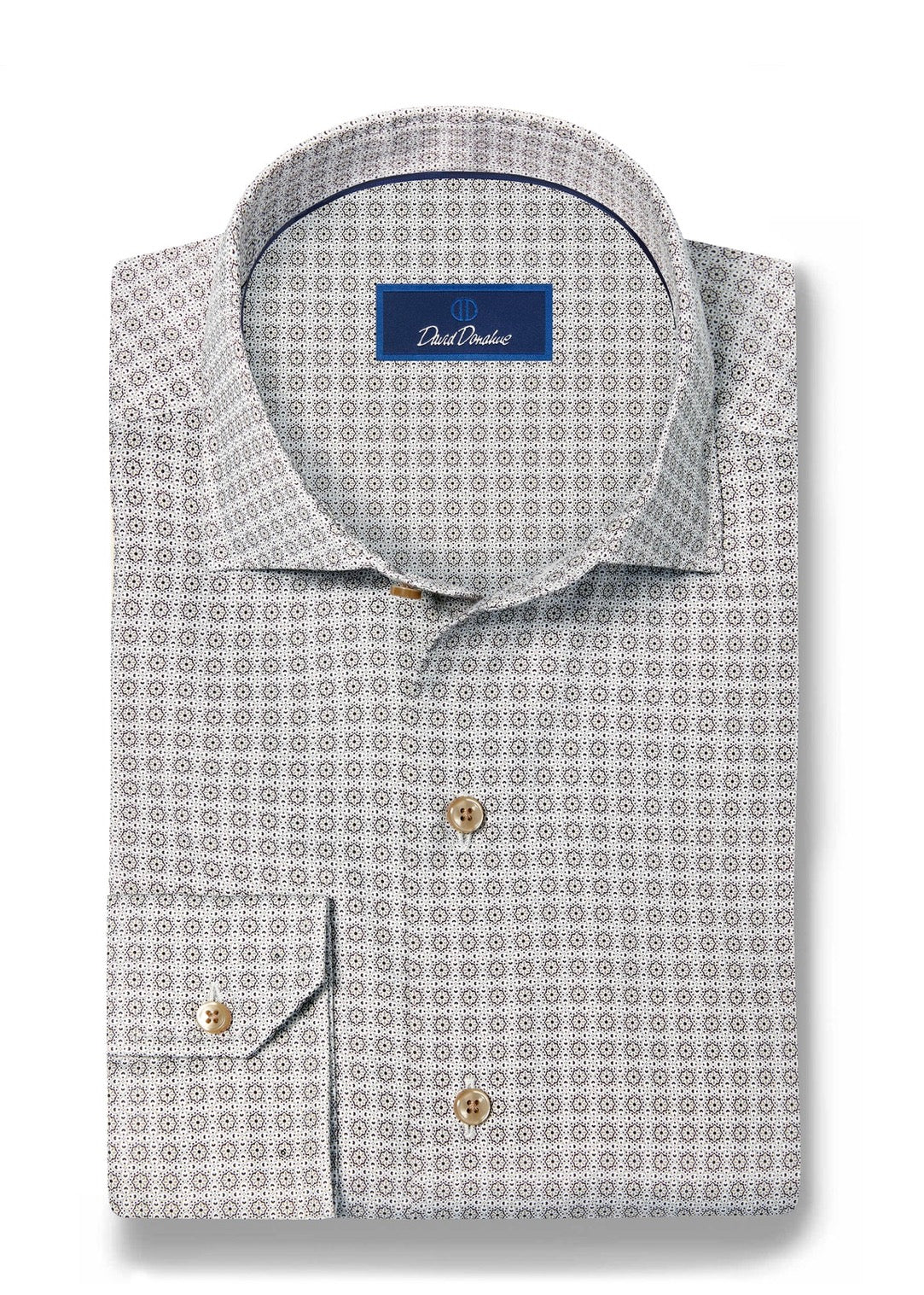 Geometric Sport Shirt-Olive