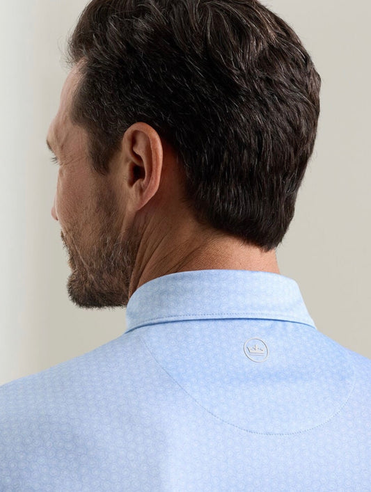 Peter Millar Nautilus Performance Jersey Polo - Stream Blue