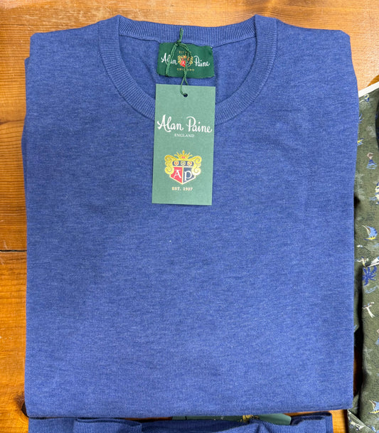 Alan Paine SS Crew Neck - Indigo Mix