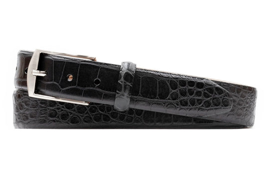 Alligator Grain Belt-Black