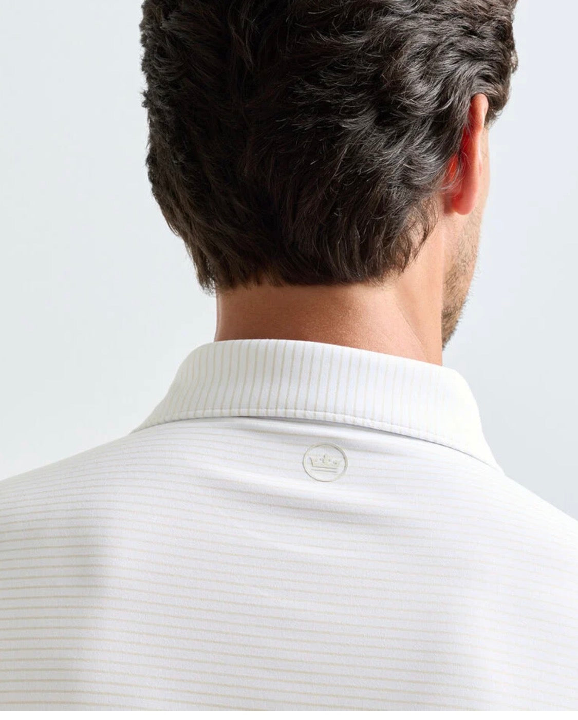 Peter Millar Ballad Performance Polo - White/Truffle
