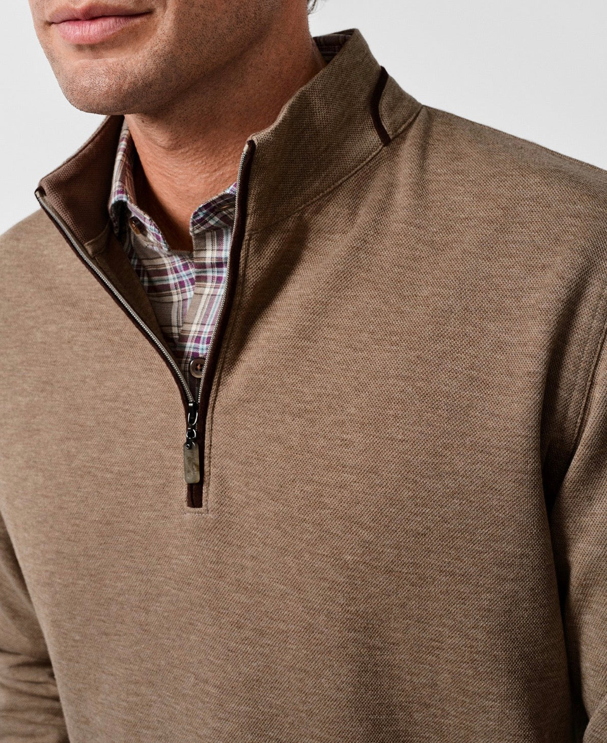 Smythson Quarter Zip-Latte