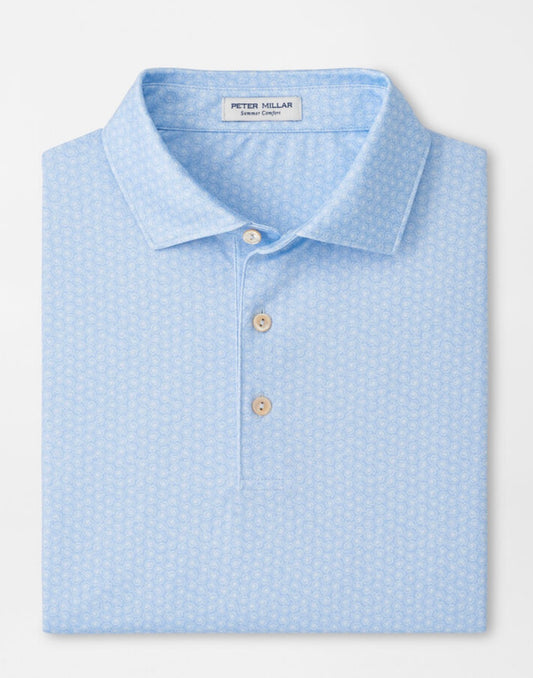Peter Millar Nautilus Performance Jersey Polo - Stream Blue