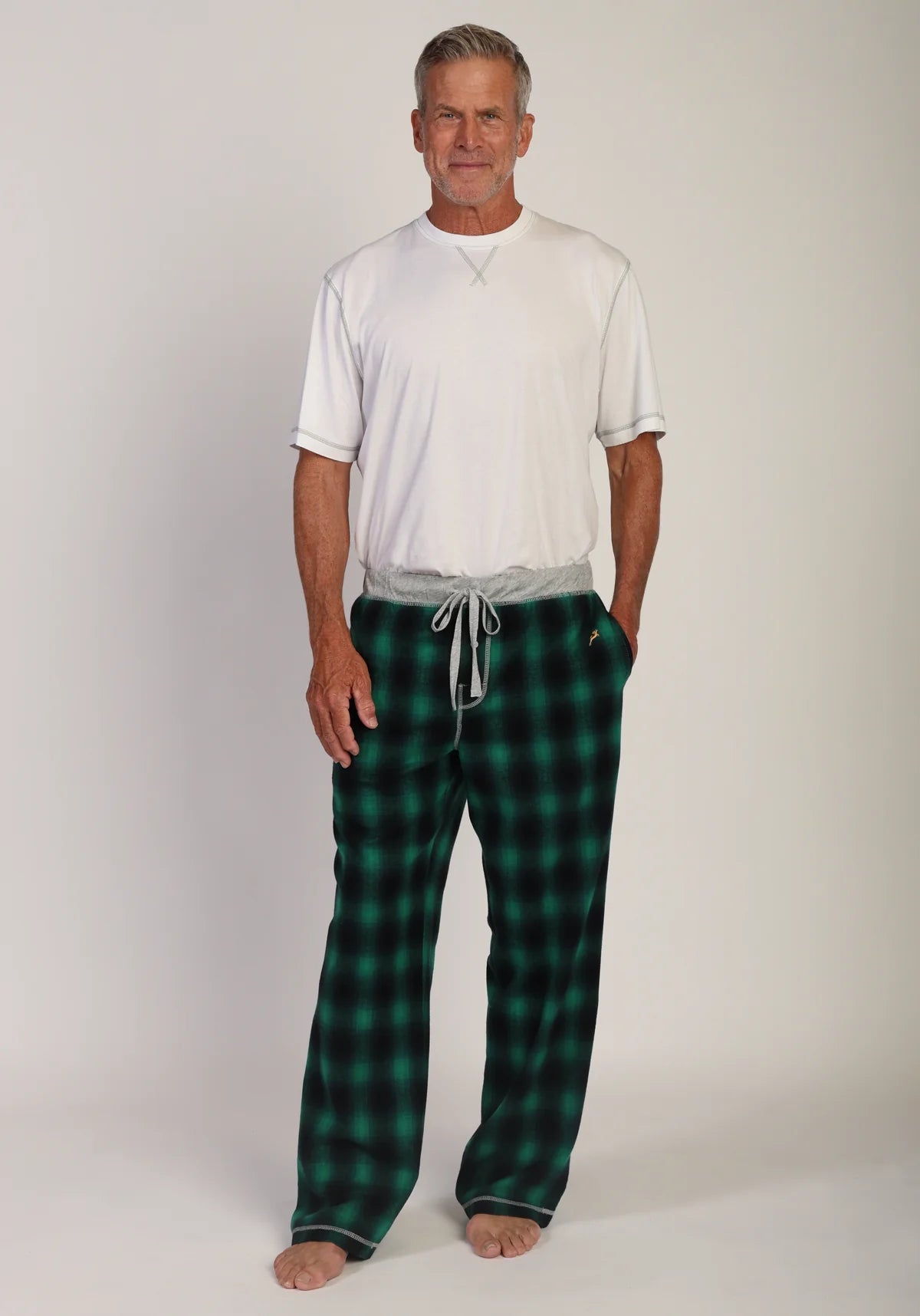 True Grit Summit Checks Flannel Pant - Green/Black
