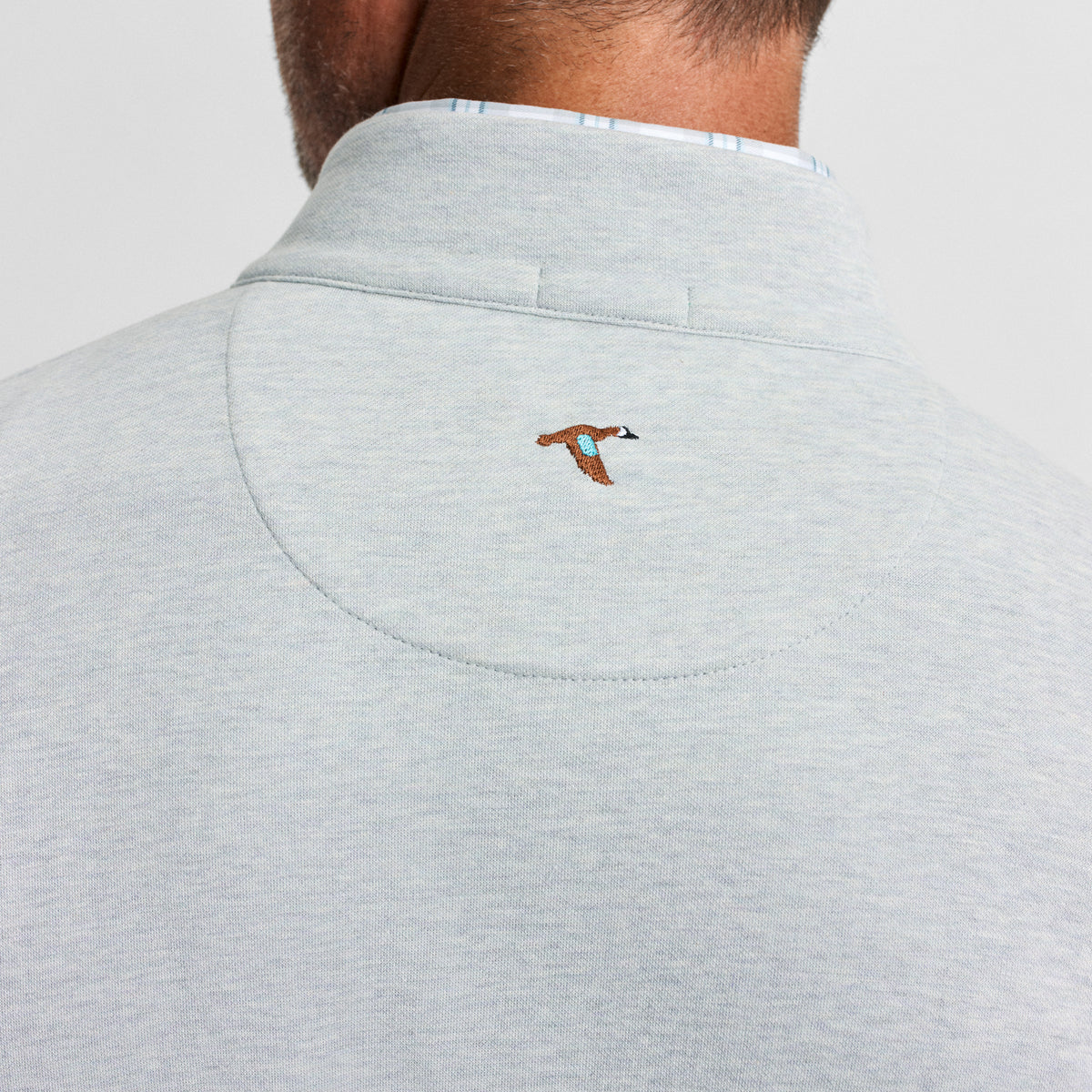 Genteal Cotton Modal Quarter Zip - Fog Grey