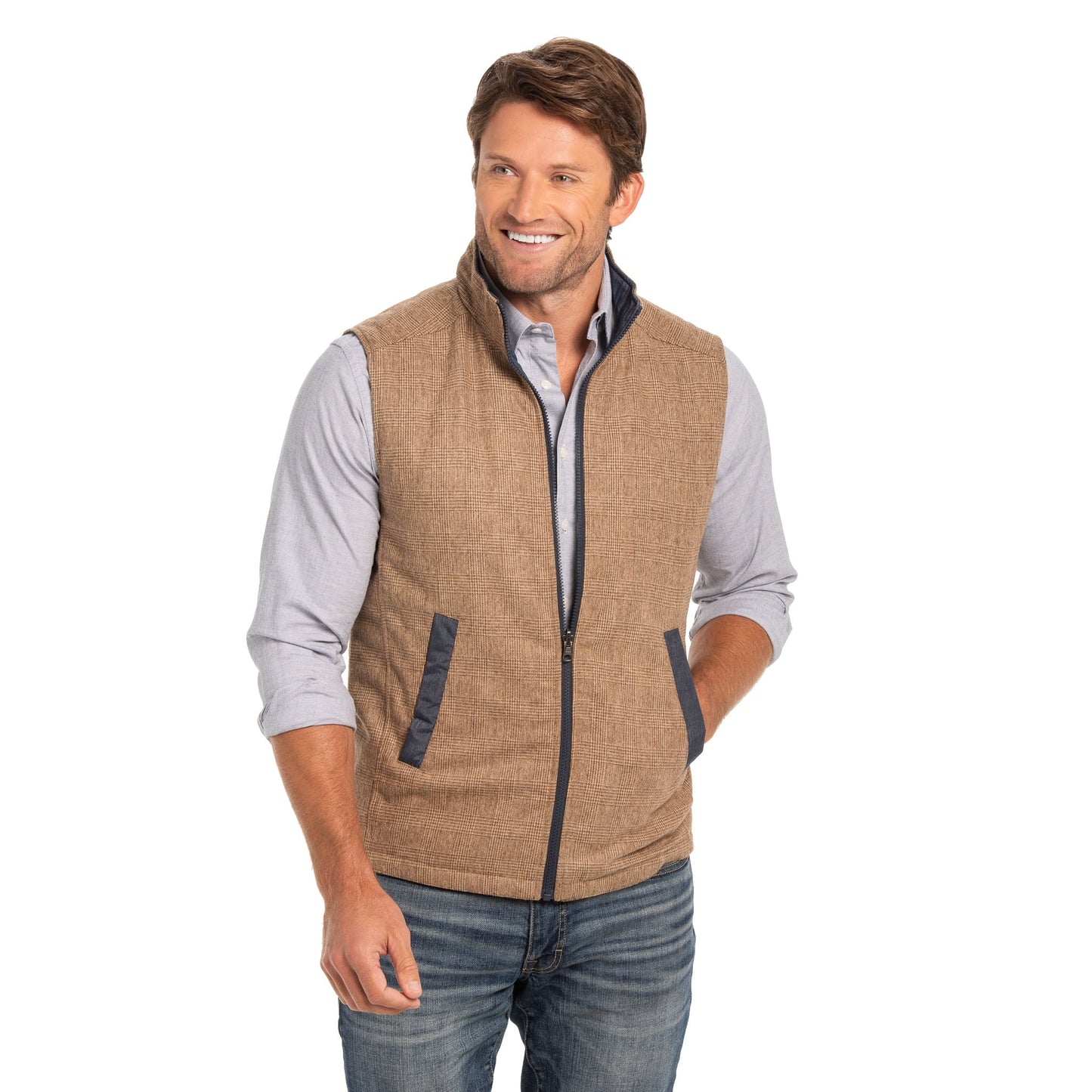 Madison Creek Outfitters Sautee Vest - Wheat Glen & Blue