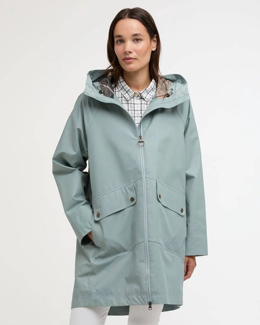 Women’s Barbour Heron Waterproof Jacket - Blue Sage/Gardenia