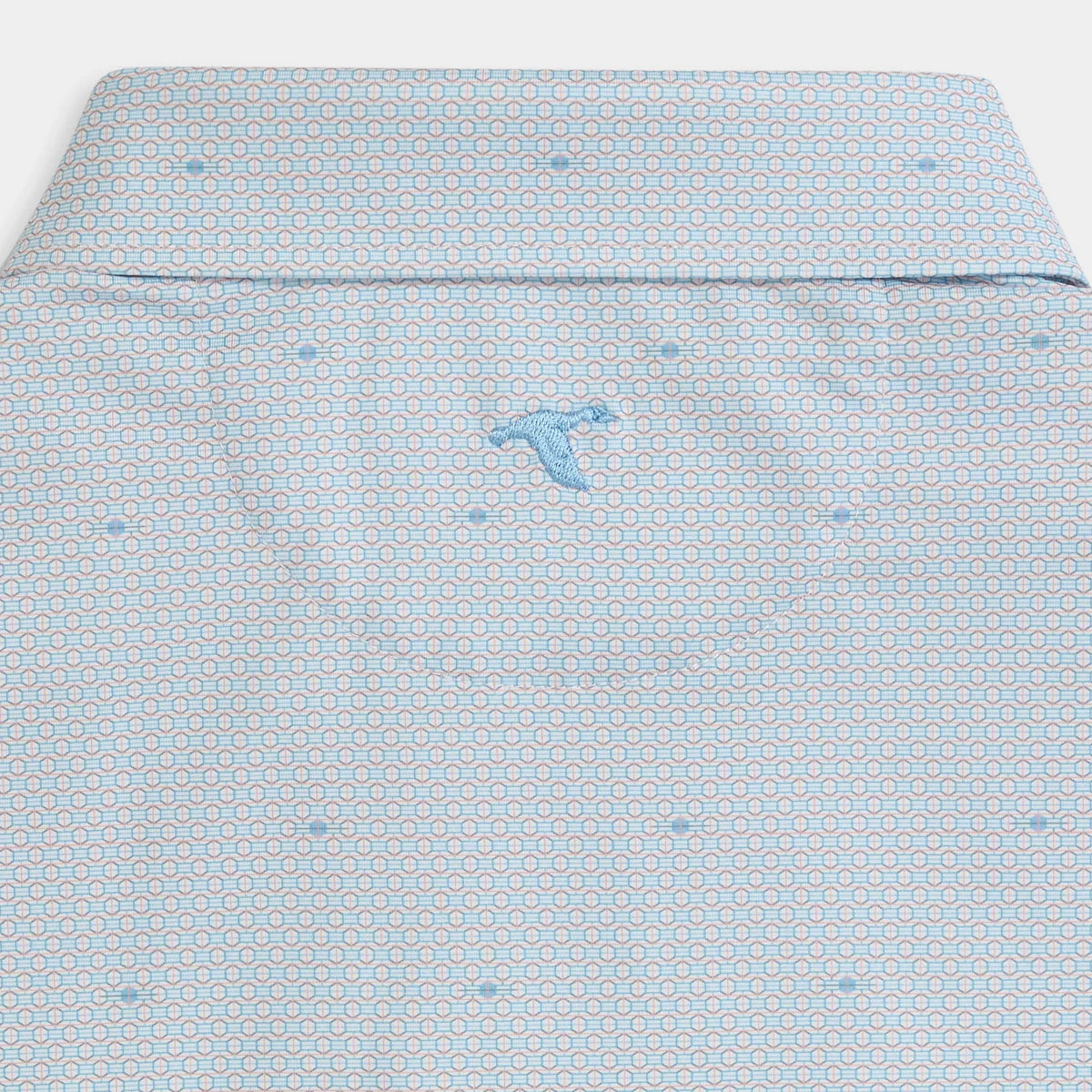 Genteal Gridline Printed Performance Polo - Sunrise