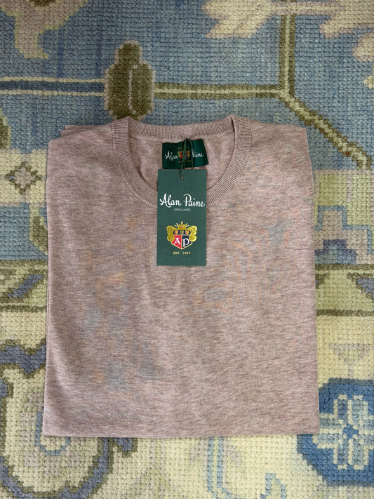 Alan Paine SS Crew Neck - Coffee Mix