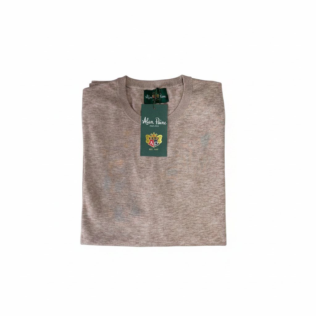 Alan Paine SS Crew Neck - Coffee Mix