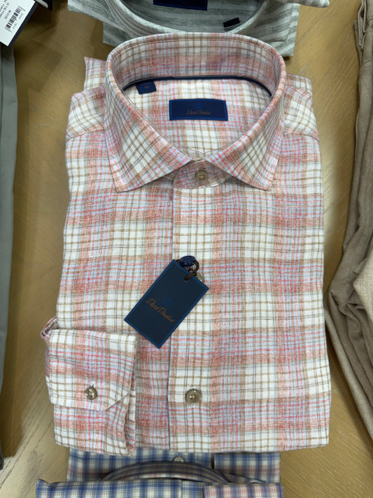 LS Buttondown - Red/Multi