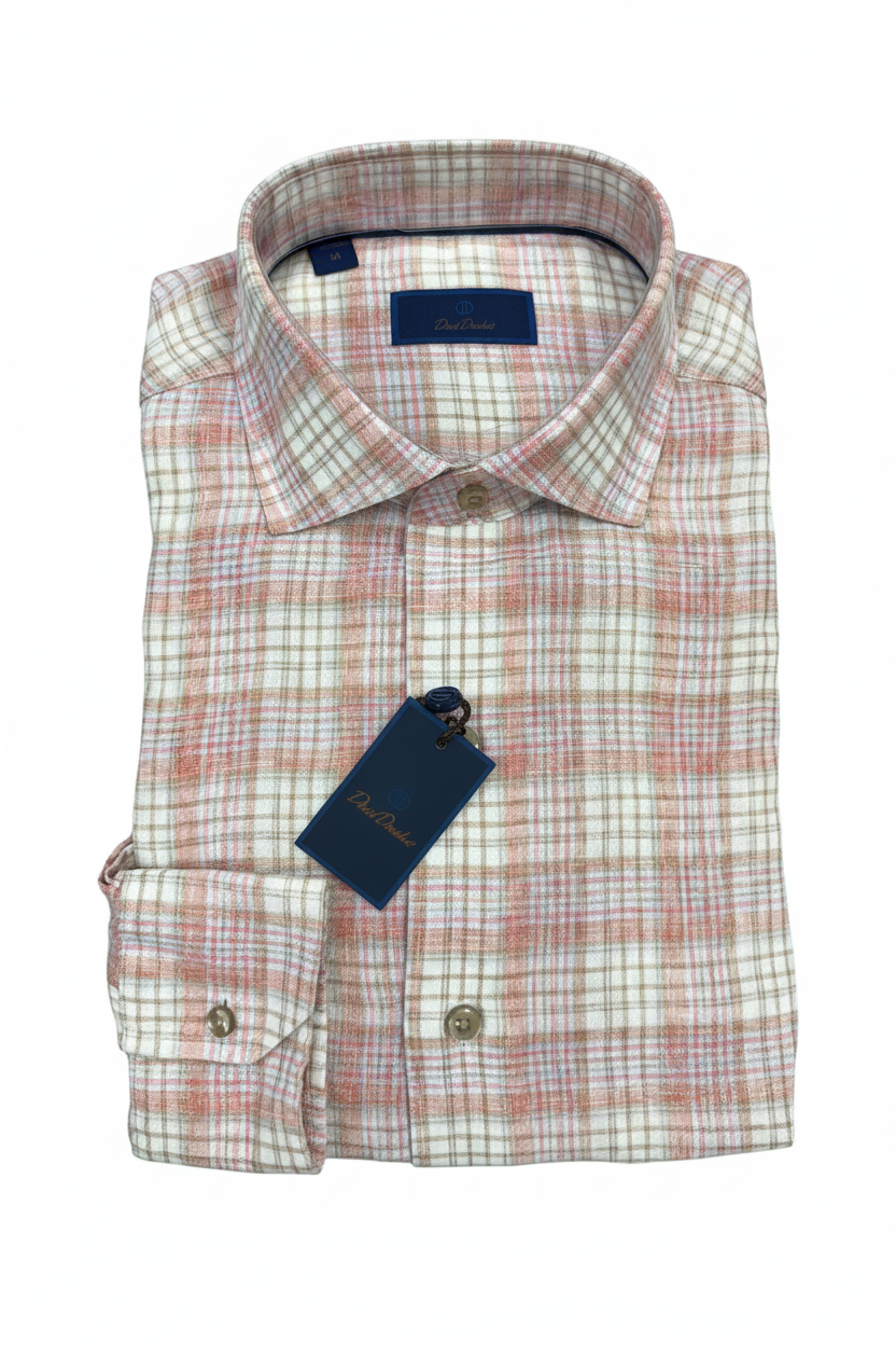 LS Buttondown - Red/Multi