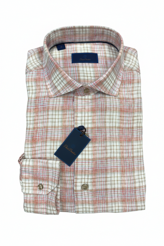 LS Buttondown - Red/Multi
